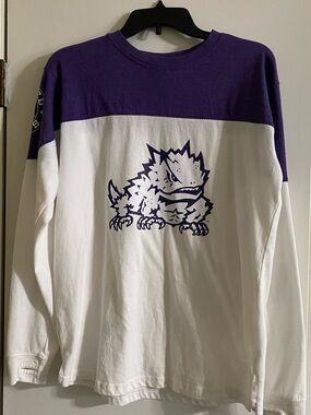 Texas Horned Frogs adult, purple and white official jersey
